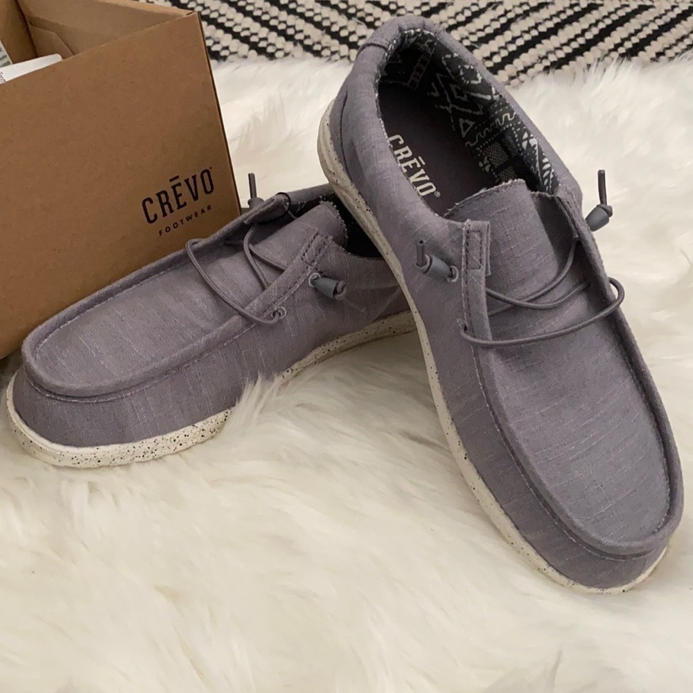 Nwt crēvo Ronnie slip on gray loafer sneakers